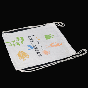 ถุงช้อปปิ้งผ้าฝ้ายพิมพ์ลายคุณภาพสูง 100% พร้อมเชือกผูกแบบกำหนดเองได้ ดีไซน์สวยงาม ราคาดีที่สุด ส่งออกจากอินเดีย - Product Image 5