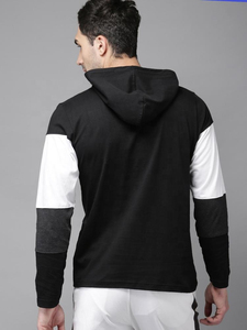 Sweat-shirt à capuche pour homme, couleur unie, en coton molletonné, coupe classique, décontracté, pour l'automne, noir, blanc, BRG, sweats à capuche et sweat-shirts pour homme - Product Image 6