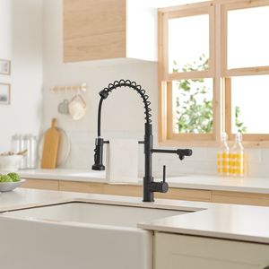 Grifo de Cocina con Purificador Extraíble Negro Mate, Grifo con Filtro de Agua para Fregadero, Grifo de Agua Potable - Product Image 5