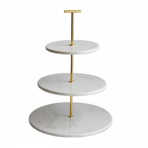 Soporte para Pastel de Mármol Moderno y Ecológico, Diseño Personalizado, Decoración de Mesa para Navidad, Año Nuevo, Graduación, Día del Padre - Product Image 4