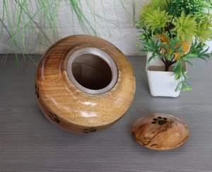 Urne funéraire biodégradable en bois pour animaux de compagnie, gravée de la patte, souvenir commémoratif pour chien et chat, décoration intérieure - Product Image 5