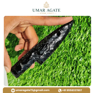 Cuchillo de Obsidiana Negra, Hoja Afilada y Trasformada a Mano, Piedra Natural, Herramienta Espiritual, Regalo - Product Image 2