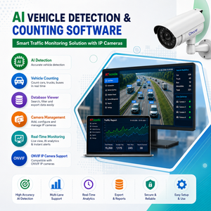 ซอฟต์แวร์นับจำนวนยานพาหนะด้วย AI |   การตรวจสอบการจราจรด้วยกล้อง IP ONVIF |   รับผลิตแบบ OEM - Product Image 1