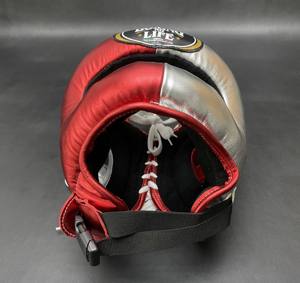 No Boxing No Life, Protector de Cabeza de Cuero de Alta Calidad Personalizable con Barra Nasal Ajustable, Agarres para Manos, Acolchado Grueso de 4 Capas, Transpirable - Product Image 2
