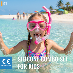 Set de Snorkel de Silicona para Niños Aropec con Máscara de 2 Lentes y Snorkel Semi-Seco, Certificado de Seguridad CE - OEM/ODM/OBM - Product Image 2