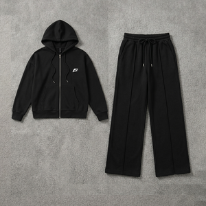 Ensemble de veste à capuche zippée pour femme, pantalon large, tenue décontractée trois pièces, sweat-shirt à manches longues, ensemble de vente en gros B2B - Product Image 5