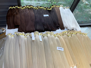 Envío mundial de alta calidad a granel extensiones de cabello vietnamita colores marrones precio al por mayor Super doble dibujado - Product Image 6