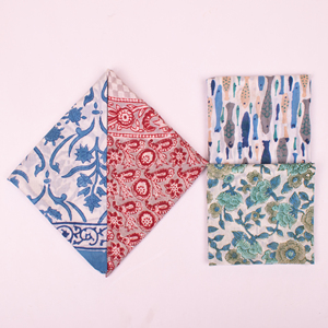 Pañuelos de Algodón Estampados de Lujo Hechos a Mano, Multicolores, Florales, Vintage, Clásicos, para Adultos, Accesorios de Verano - Product Image 2