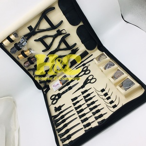 Kit de pinces à extensions capillaires durables - Qualité chirurgicale, tout-en-un, meilleures ventes, pour fils, clips et micro-perles, ciseaux inclus - Product Image 2