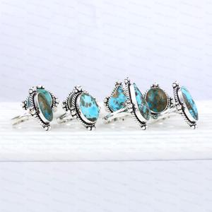 Pyrite Turquoise <b>Ring</b> Brass Handmade Artisan Bohemian Vintage Christian Jewelry Minimalist <b>Statement</b> <b>Rings</b> Women Bulk Supplier - Product Image 5