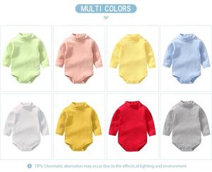 Wholesale Custom High Quality Lace up Turtleneck Custom Embroidery Warm Winter <b>Baby</b> Girls' Rompers Breathable Thin Bodysuits - Product Image 3