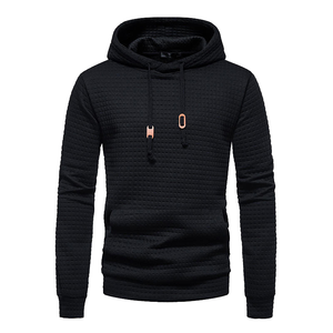Sudaderas con Capucha Personalizadas al por Mayor para Hombre, con Logotipo, Tejido Jacquard Sólido, 100% Poliéster, Secado Rápido, Forradas, para Invierno - Product Image 3