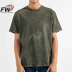 Camiseta con efecto acid wash para hombre, personalizada, de corte oversize - Product Image 1
