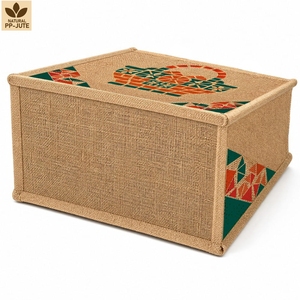 Sac de courses en jute naturel laminé, sac de courses pour la vente au détail, 20x20x10 cm, logo personnalisé, vente en gros, OEM, marque privée, modèle PH-JT-06 - Product Image 3