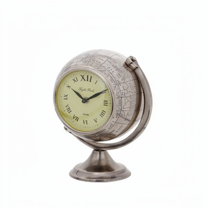 Aluminum Metal Round Shape Silver Plated <b>Table</b> <b>Clock</b> Fancy Style Modern Hot Selling Highest Quality Home Decorative <b>Table</b> <b>Clock</b> - Product Image 1