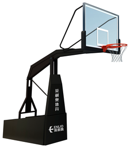 ENLIO YQ003 Panier de <span class=keywords><strong>basket</strong></span> mobile semi-hydraulique, hauteur standard 3,05 m, verre trempé, acier au carbone robuste, contrepoids - Product Image 6