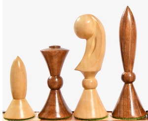 Piezas de Ajedrez ANRI Space Age de 1958 Reproducidas, Diseño de Arthur Elliott en Madera de Sheesham y Boxwood, Rey de 4.25 pulgadas, a Precio Económico - Product Image 6