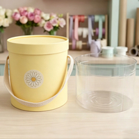 Boîtes à chapeaux imperméables pour fleurs, boîtes cylindriques rigides et rondes vides pour bouquets, boîtes cadeaux en papier pour ballons avec couvercles