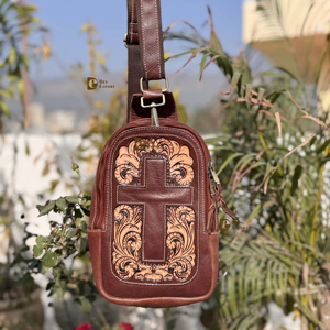 Bolso de Hombro de Cuero Hecho a Mano al por Mayor, Elegante y de Moda, Bolso de Viaje con Pelo de Piel, Fácil de Llevar, Multiusos - Product Image 1