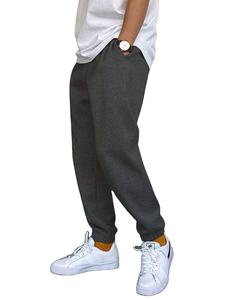 Men's Cotton-Polyester Blend Embroidered <b>Trousers</b> with Elastic Waist Breathable & Quick Dry Lightweight <b>Vintage</b> Design for Work - Product Image 5