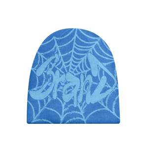 Gorro de Punto Moderno con Estampado de Telaraña, Unisex, Estilo Urbano, para Invierno, 56-58 cm, Tejido por Computadora, Cálido - Product Image 3
