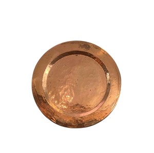 Assiettes de service rondes en cuivre pur martelé à la main, décoratives de luxe, pour mariages, dîners élégants et décoration de table de traiteur - Product Image 6