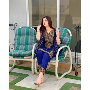 Ensemble haut et bas bleu taille unique pour femme LC Designer avec dupatta pour les occasions spéciales - Product Image 2