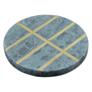 Strongly Marble Design Coaster for Home Decor Tableware Hotel and Restaurant Decor With Gold Finishing Coasters - Product Image 1