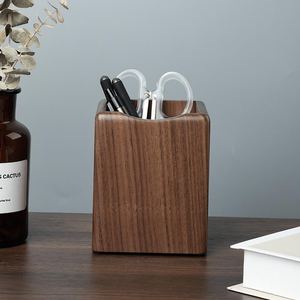 <b>Rustic</b> Wooden Pen Stand Decorative <b>Office</b> Accessory - Product Image 4