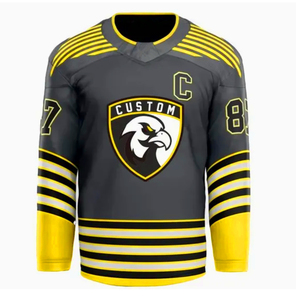 OEM Custom Ice Hockey Jersey Breathable Polyester Sublimation Printed Team Sports Wear for <b>Men</b> - Product Image 1