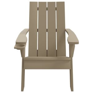 Silla Adirondack marrón claro para patio 29,5 "x 34,8" x 35,2 "Material de polipropileno - Product Image 3