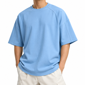 เสื้อยืดผู้ชายทรงหลวม น้ำหนักมาก แขนสั้น ผลิตจากผ้าฝ้าย 100% เป็นมิตรต่อสิ่งแวดล้อม สีสันตามสั่ง พิมพ์ลายดิจิทัล สไตล์ฮิปฮอป - Product Image 2