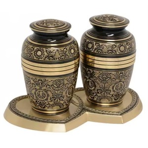 Handcrafted Custom Metal Cremation Urn Adult Ashes Decorative Finish Personalized <b>Memorial</b> Metal Urn for Human Ashes - Product Image 1