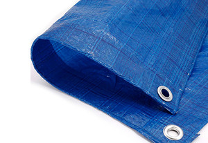 Bâche imperméable robuste en PE enduit, plastique bleu renforcé et laminé pour la couverture de camions - Product Image 2