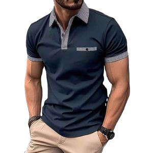 Nueva Camiseta Polo de Manga Corta para Hombre, Verano, Corte Regular, Transpirable, a Rayas, Antiarrugas, Tejido de Punto - Product Image 2