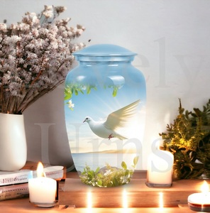 Urna Conmemorativa Clásica de Aluminio para Guardar Cenizas, Urna Funeraria para Cenizas Humanas, Decorativa, Tributo Conmemorativo - Product Image 5