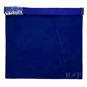 Ruban en satin polyester bleu uni, simple face, pour applications artisanales - Product Image 1