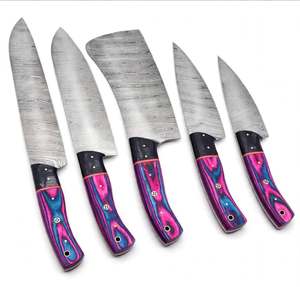 Ensemble d'outils de cuisine professionnels en acier à motifs, 5 pièces, collection de présentation haut de gamme - Product Image 2
