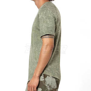 T-shirt classique délavé pour homme, motif vieilli d'inspiration rétro, toucher doux, essentiel pour la mode décontractée estivale - Product Image 4