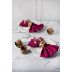 Juego de Anillos para Servilletas de Madera Redondos, Accesorios de Comedor Rústicos Hechos a Mano para Hoteles, Restaurantes y Hogares - Product Image 5