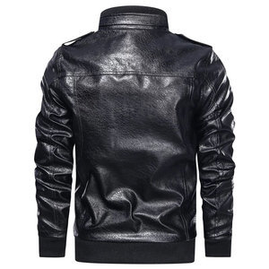Chaqueta de Motocicleta de Cuero de Oveja Transpirable para Hombre, Talla Grande, Cuello Alto, Impermeable, Hecha en Pakistán - Product Image 3