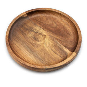 Assiettes à dîner et plateaux de service faits à la main en bois d'acacia respectueux de l'environnement-Décoration intérieure moderne pour charcuterie de fruits et apéritifs - Product Image 1