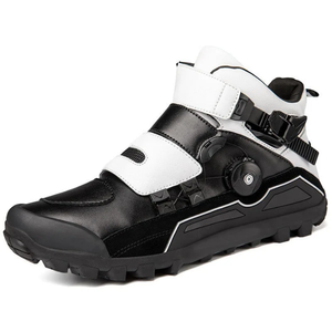 Chaussures de moto en cuir respirantes et coupe-vent pour la conduite tout-terrain, bottes de course sur route et chaussures d'aventure - Product Image 2