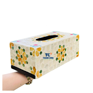 Boîte à mouchoirs en nacre de qualité d'exportation, élégante, pour usage domestique, boîte à mouchoirs en nacre, Vietnam - Product Image 1