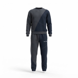 Conjunto de Sudadera y Pantalones Deportivos de Dos Tonos para Hombre, Ropa Casual de Calle, Conjuntos a Juego, Chándal con Logotipo Personalizado - Product Image 3