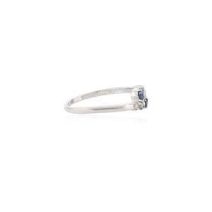 Bague Bypass Constellation en Or Blanc 14 carats avec Saphir Rose et Diamants - Product Image 6