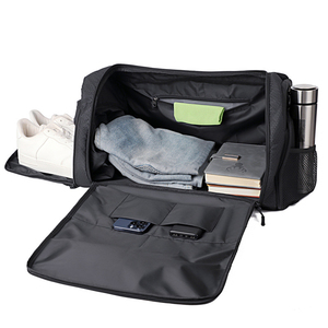 Bolsa de Viaje Personalizada con Logotipo, Bolsa de Gimnasio, Bolsa de Yoga, Bolsa Deportiva Portátil, Color Azul Davy, para Fin de Semana o Viajes Cortos - Product Image 3