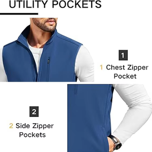 Gilet polaire zippé intégral pour homme, chaud et épais, avec logo personnalisé, taille US, pour le travail et l'hiver, veste de travail, uniforme, manteau, gilet, veste sans manches - Product Image 5