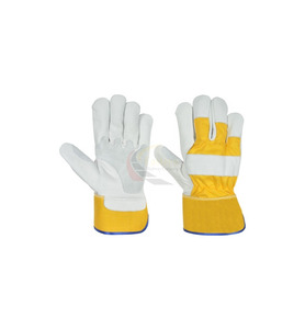 Guantes de Seguridad de Cuero Vacuno de Alta Calidad con Recubrimiento de Látex Espumado, Guantes de Trabajo de Uso General con Recubrimiento de Látex - Product Image 1
