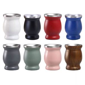 Mejor Precio: Taza de Mate de 8oz con Bombilla, Calabaza de Mate de Doble Pared de Acero Inoxidable, Taza para Té de Yerba Mate con Cuchara de Metal - Product Image 2